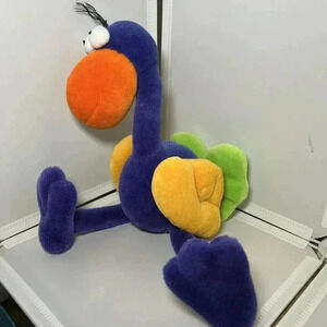 FRIEDRICH W. HEYE VERLAG Germany 1995 Plush 14.5” Purple Green DoDo Bird Stuffed